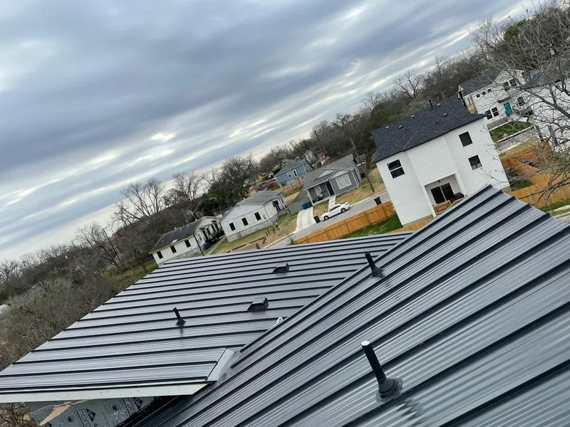 Standing seam metal roof panels with vents for Skylight Repair in Hughson